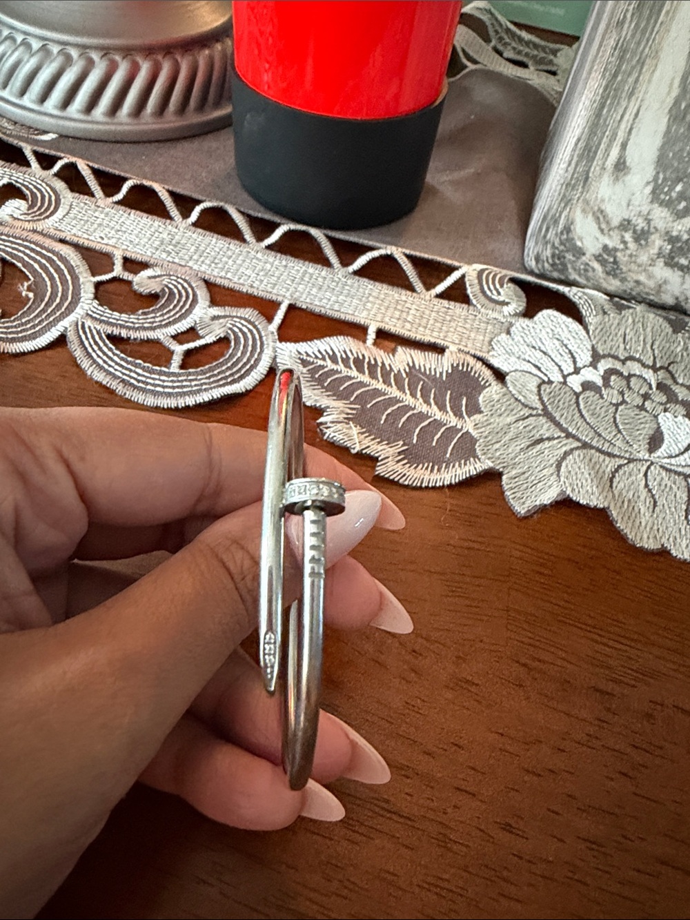 Stainless Steel Nail Cuff Bracelet